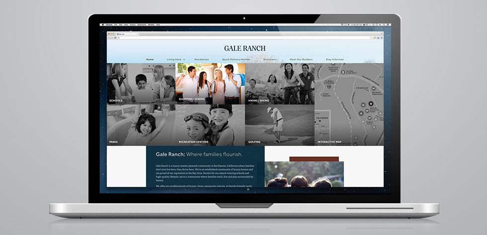 Community website design for Gale Ranch